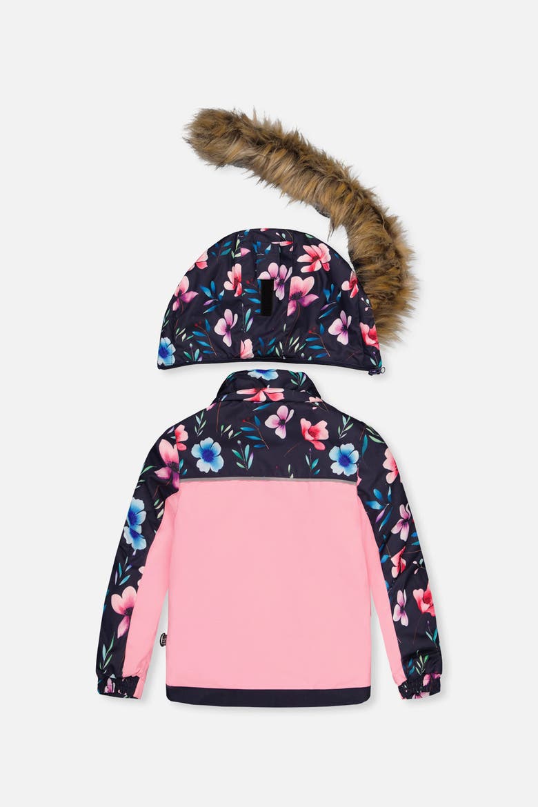 Play Floral Jacket & Reinforced Pants Two Piece Snowsuit, Alternate, color, Pink