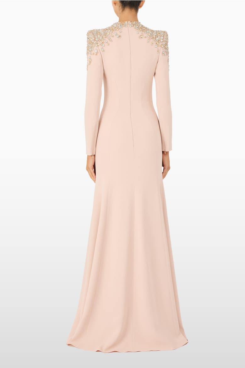 Nila Beaded V-Neck Maxi Dress, Alternate, color, Morganite