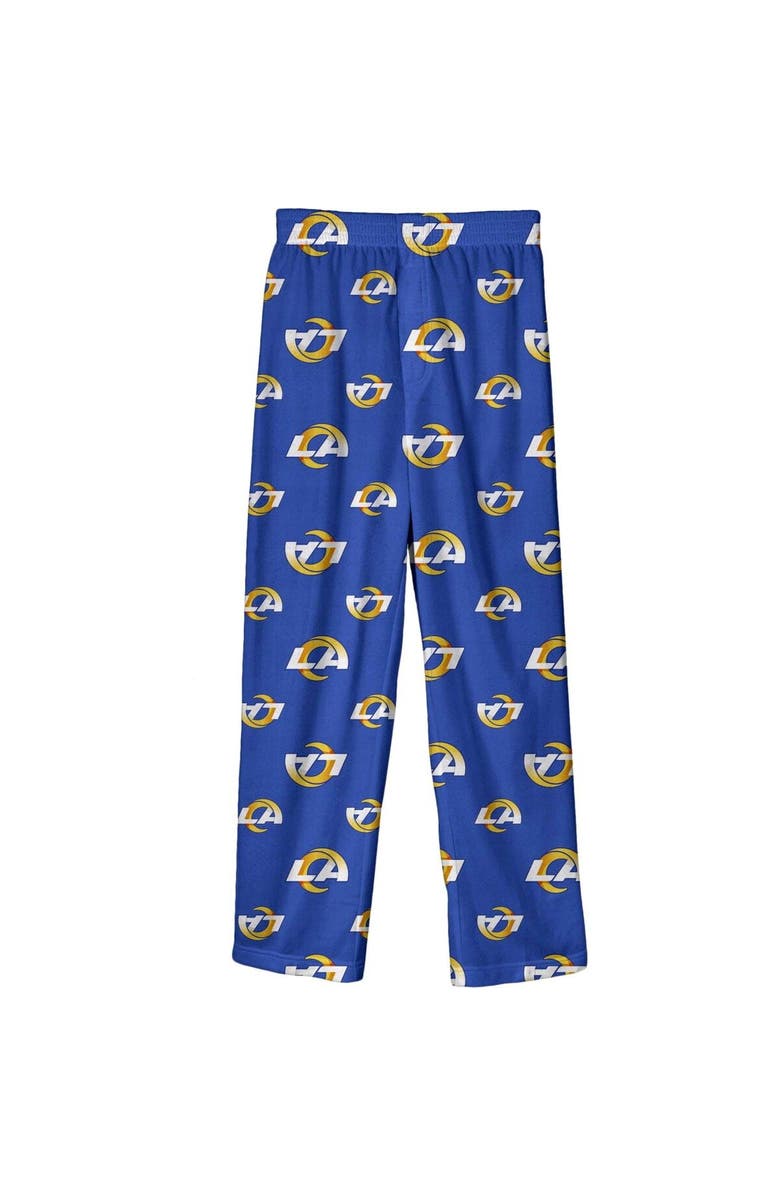 Outerstuff Youth Royal Los Angeles Rams Team-Colored Printed Pajama Pants, Main, color, Royal