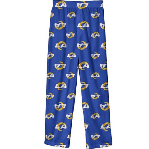 Youth Royal Los Angeles Rams Team-Colored Printed Pajama Pants