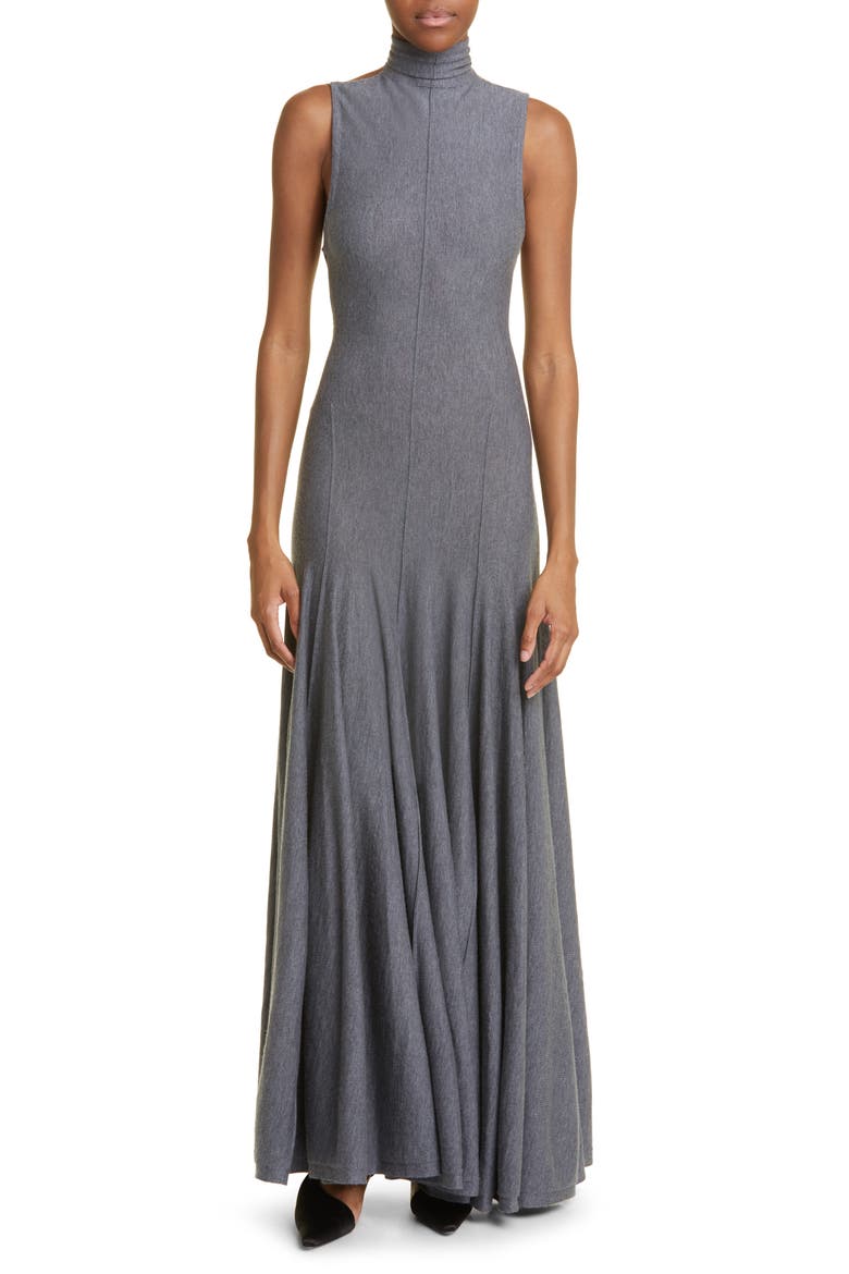 Romee Sleeveless Turtleneck Merino Wool Sweater Dress, Alternate, color, STERLING