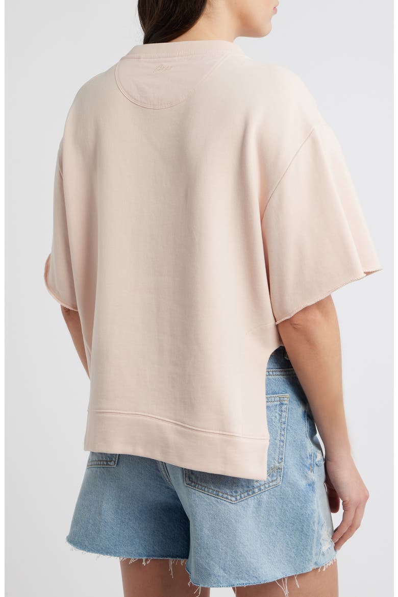 French Terry Top, Alternate, color, CREAM ROSE