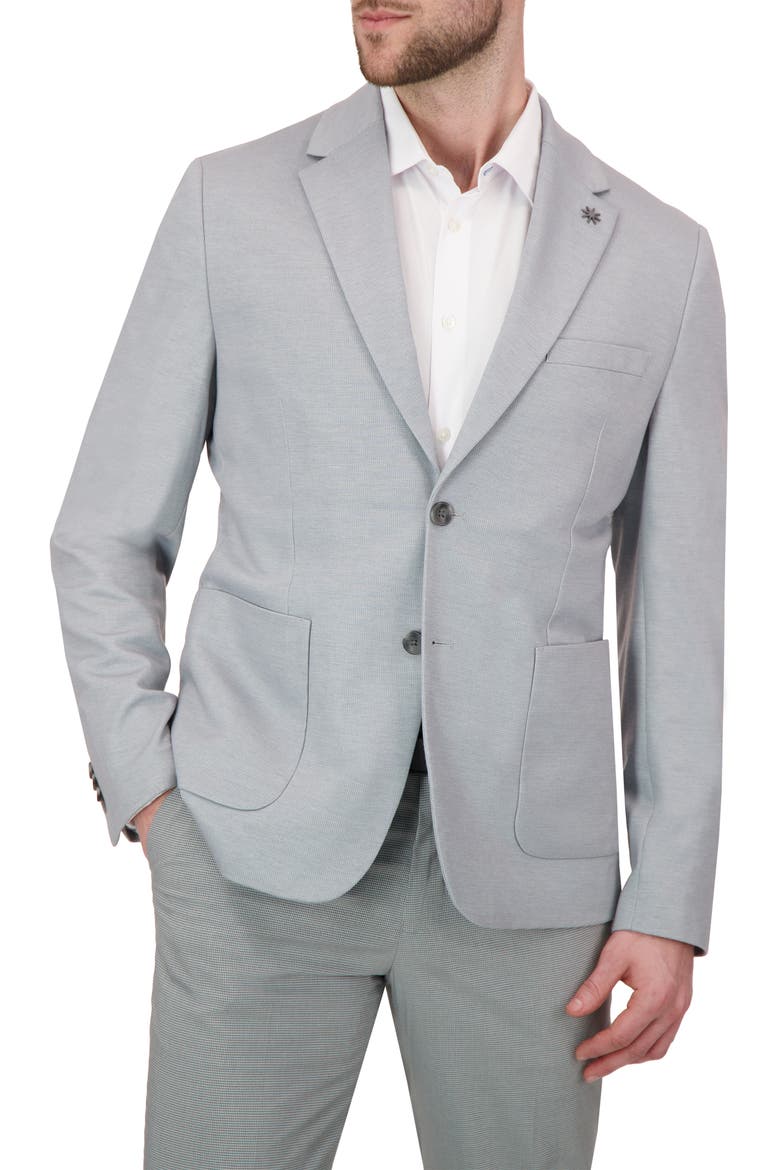 Knit Sport Coat, Alternate, color, GREY