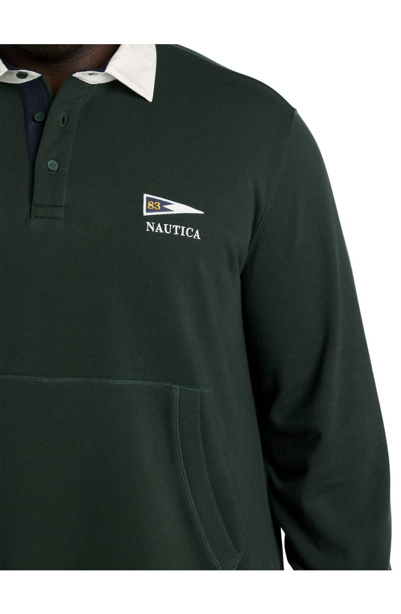 Nautica Pouch Pocket Polo Sweatshirt, Alternate, color, Kelp Seas