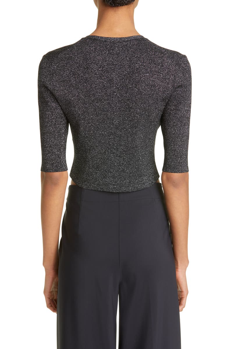 Ted Baker London Sparkly Metallic Crop Cardigan, Alternate, color, 