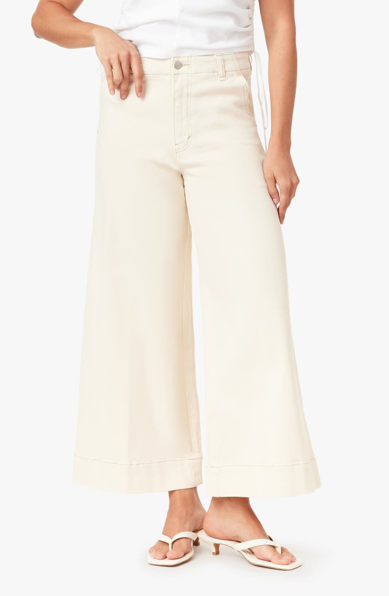 Habitual Addie Gaucho Wide Leg Denim Pants, Main, color, Ecru