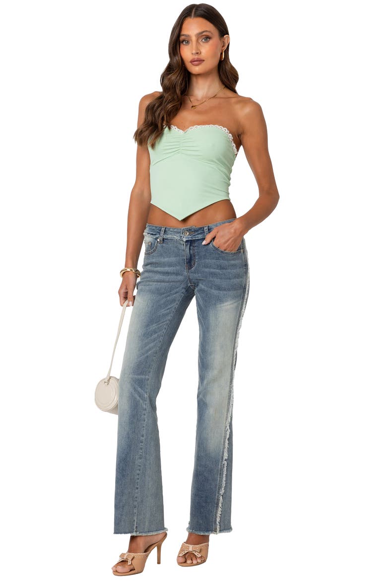 Ruched Strapless Top, Alternate, color, MINT