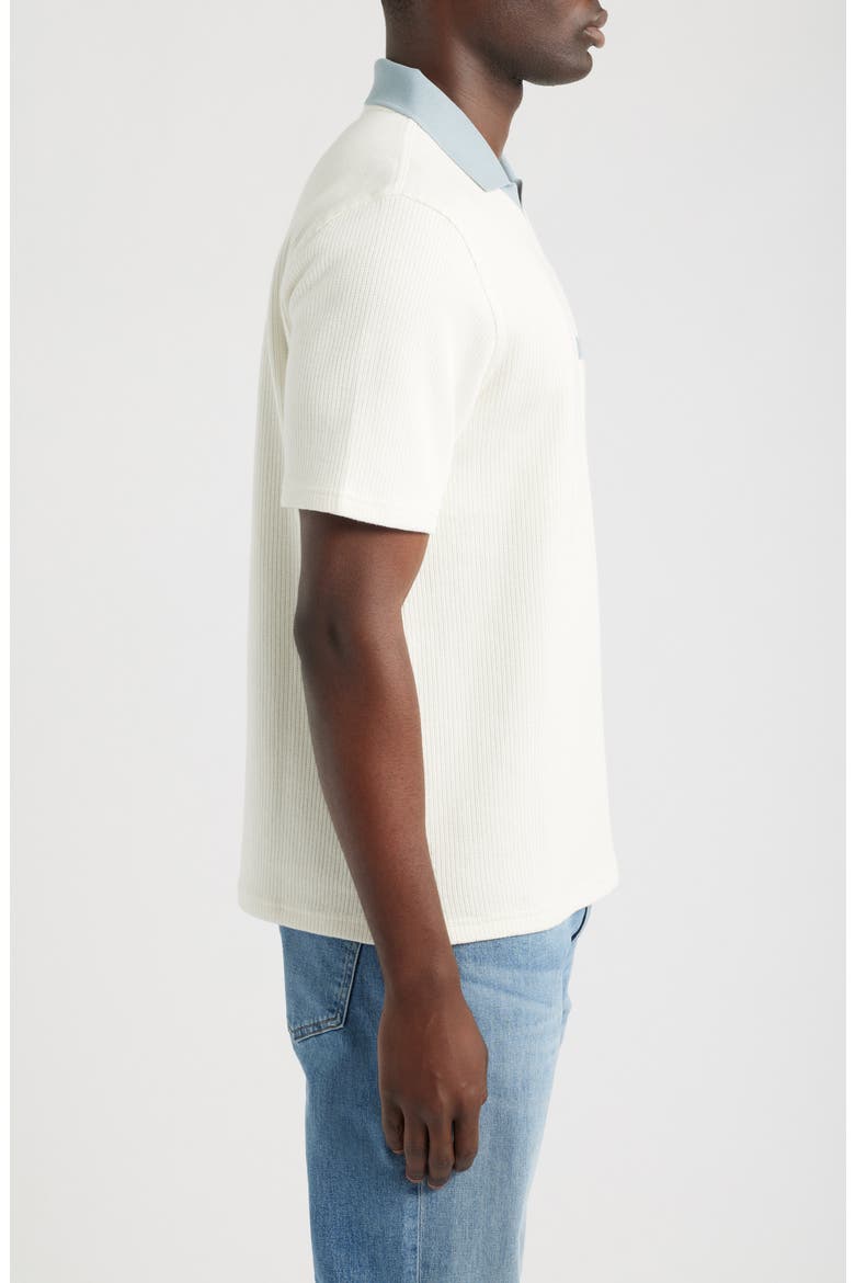 Pendal Organic Cotton Polo, Alternate, color, ECRU / BLUE