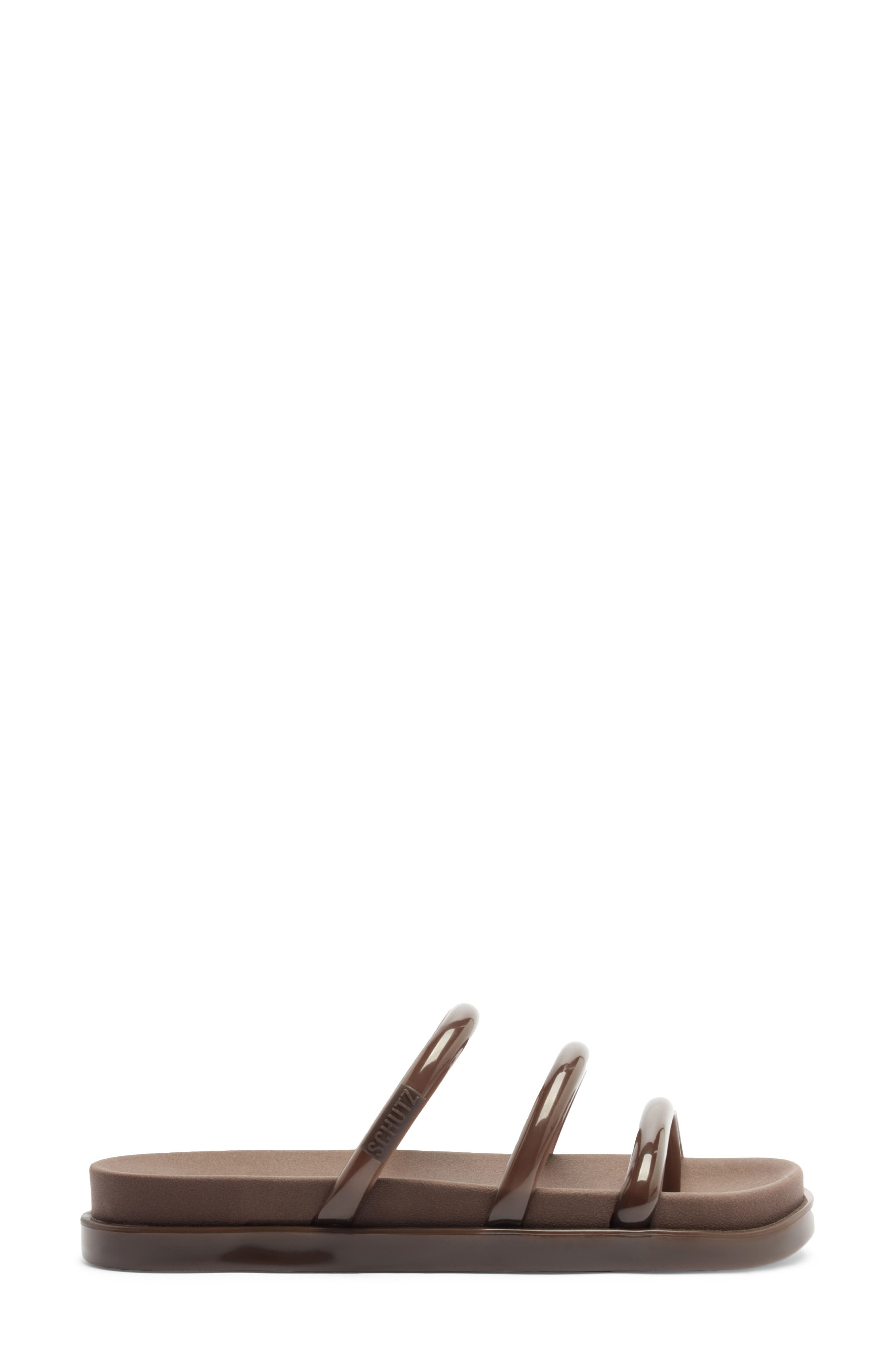 Schutz Polly Sporty Platform Sandal, Alternate, color, Marrom Chocolate Bar