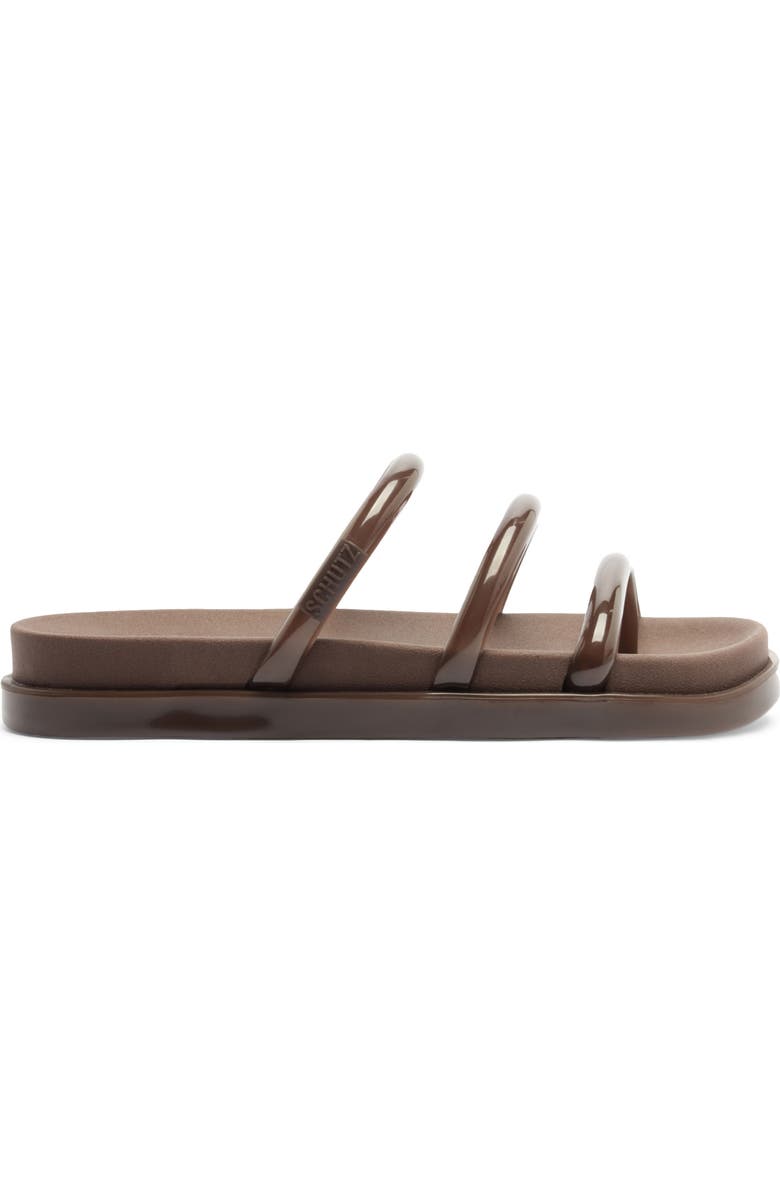 Schutz Polly Sporty Platform Sandal, Alternate, color, Marrom Chocolate Bar