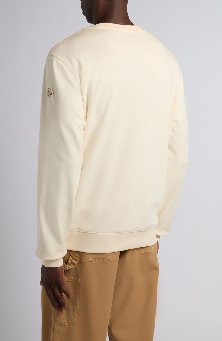 Moncler Logo Embroidered Sweatshirt, Alternate, color, Anchor Grey