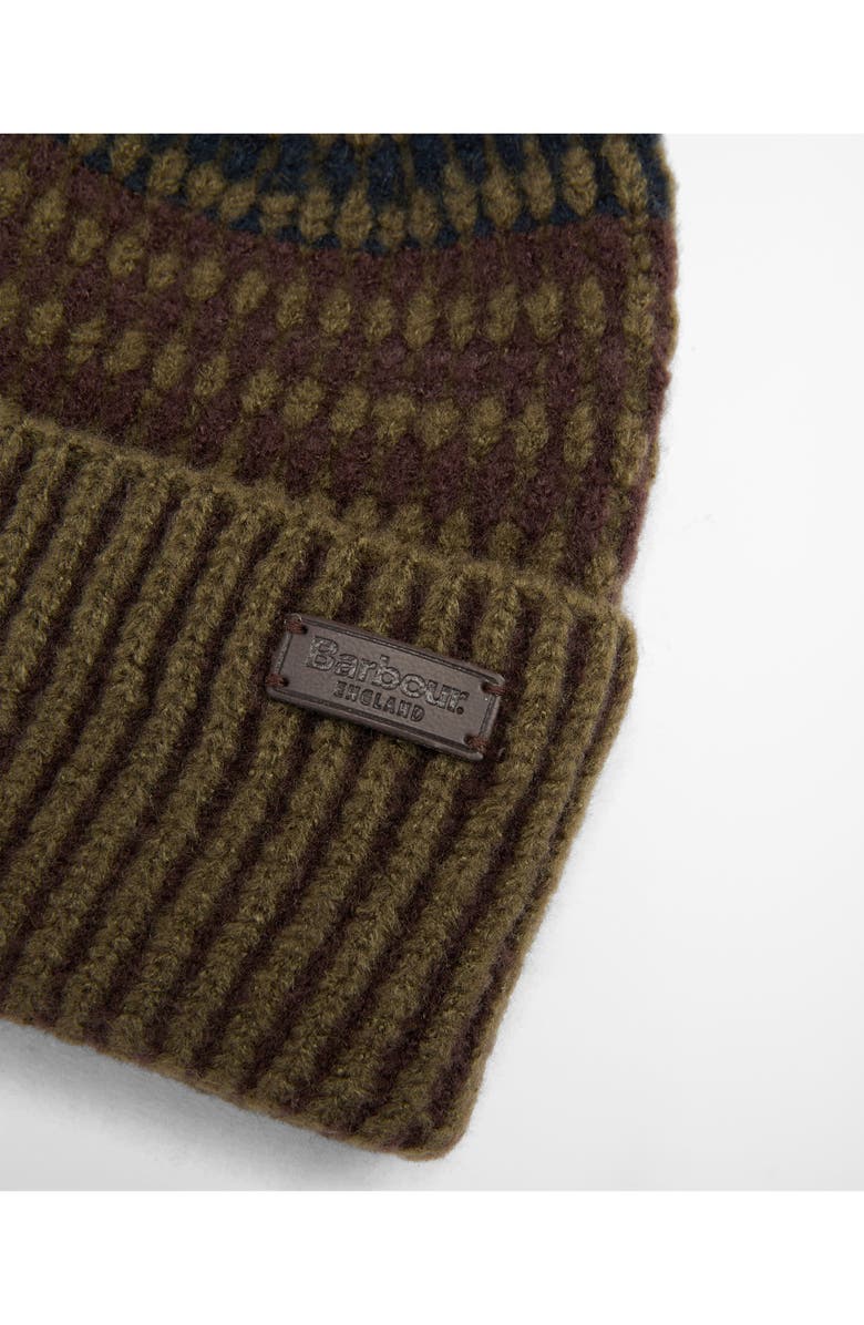 Barbour Harray Beanie, Alternate, color, Olive/ Fired Brick