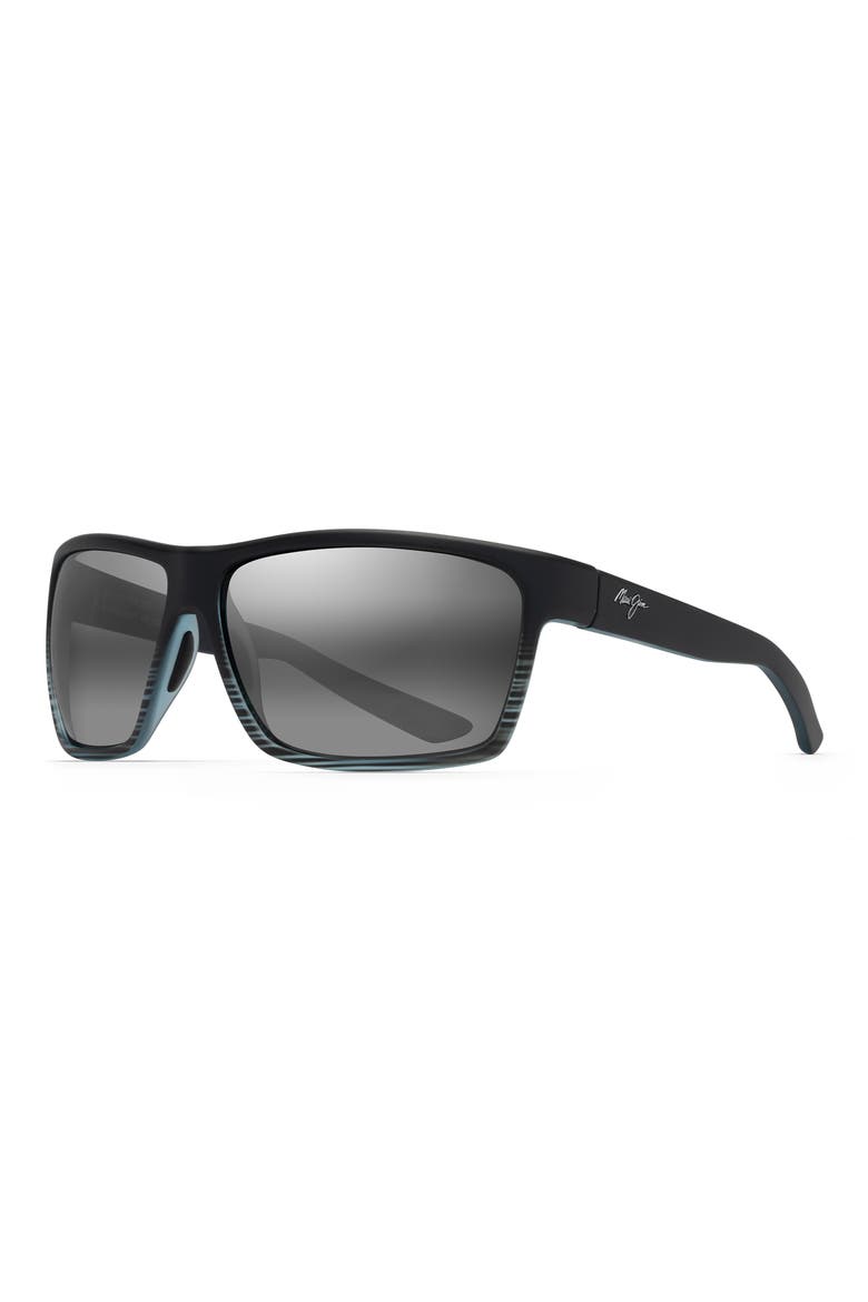 Alenuihaha 64mm Polarized Sport Sunglasses, Alternate, color, GREY BLACK STRIPE NEUTRAL