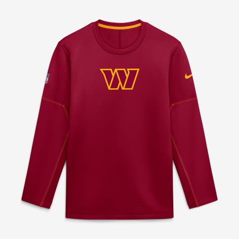 Men's Nike Red Washington Commanders Sideline Coaches Team Present Midweight Therma-FIT Sweatshirt