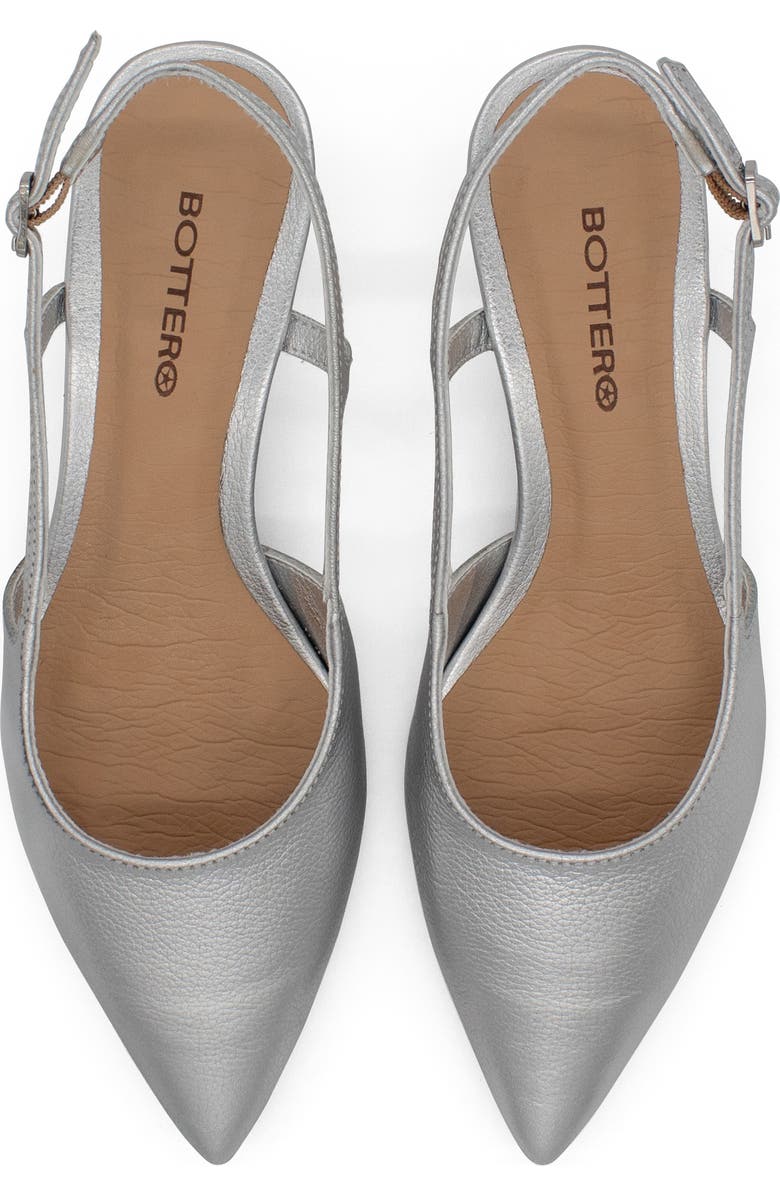Bottero Botolivia Legacy Pointed Toe Slingback Pump, Alternate, color, Prata