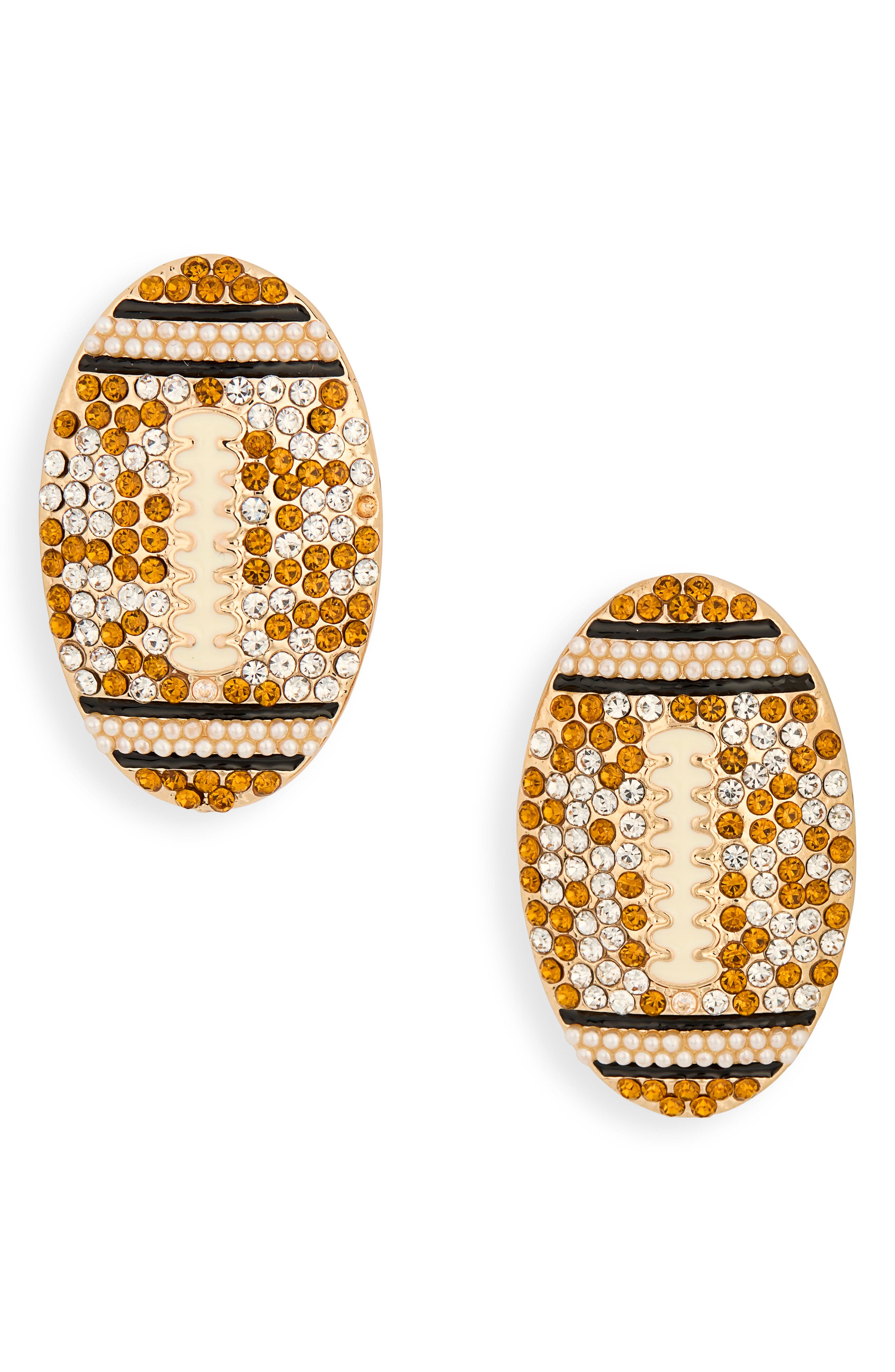 Leith Football Stud Earrings