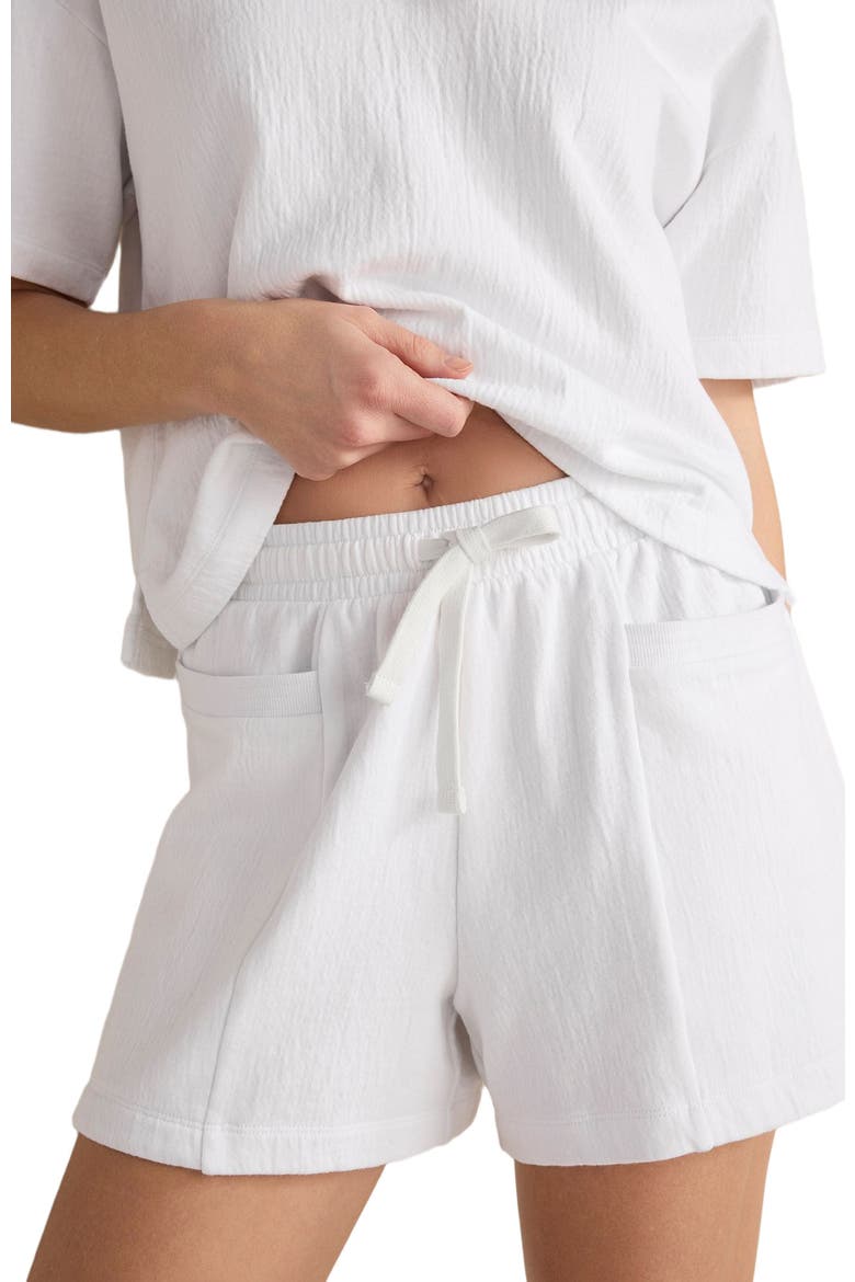 Cotton French Terry Shorts, Main, color, White