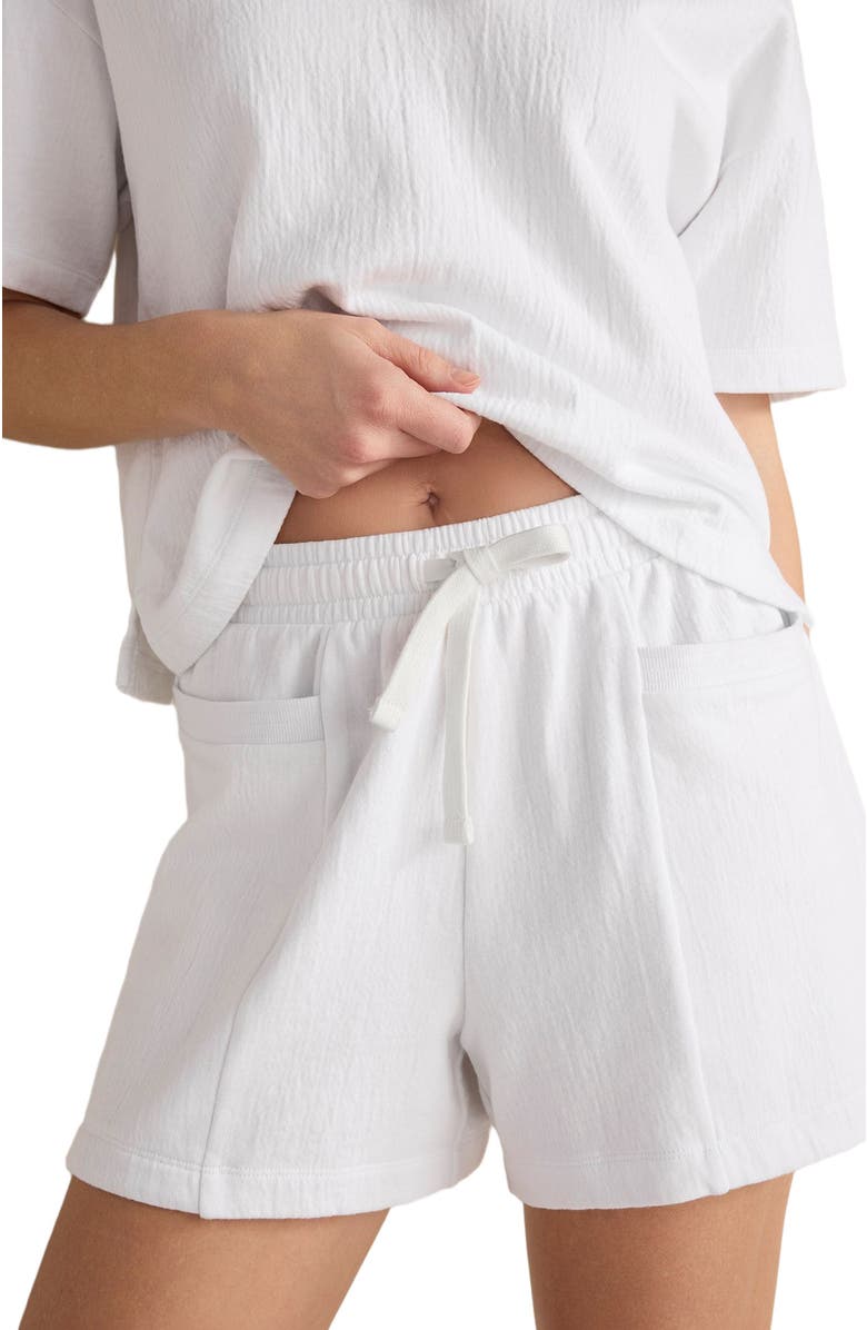 Haven Well Within Cotton French Terry Shorts, Main, color, White
