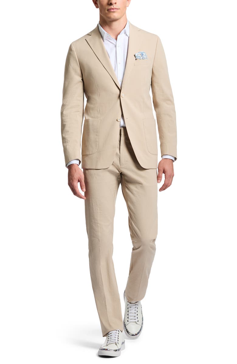 Robert Graham Marcus Stretch Button-Up Shirt, Alternate, color, Tan