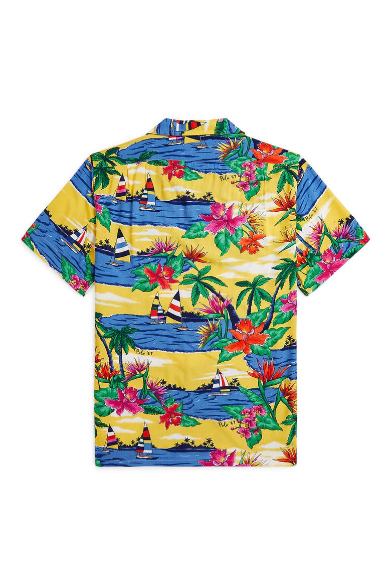 Sailboat Print Camp Shirt, Alternate, color, 6324 CLUB SAIL