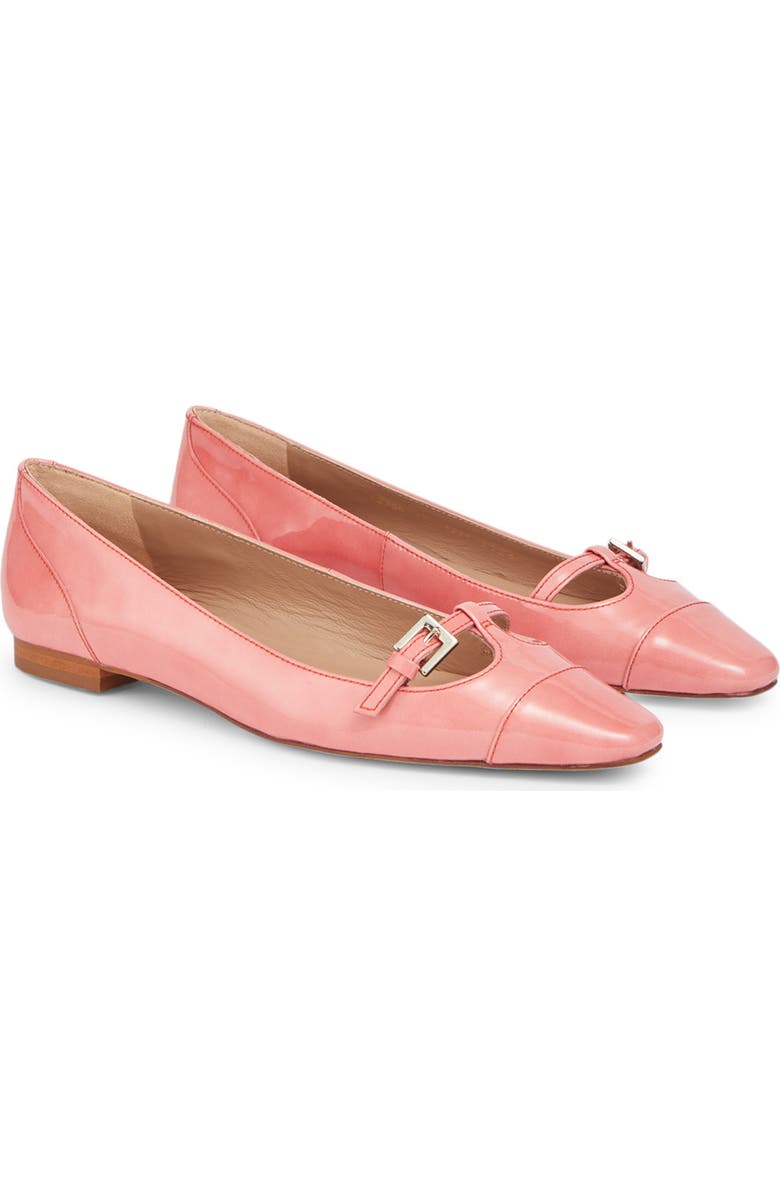 LK Bennett Aurora Cap Toe Flat, Main, color, Salmon