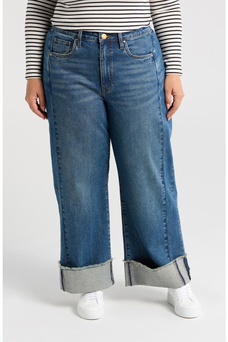 Meg Cuffed Wide Leg Jeans, Main, color, COMMITMENT