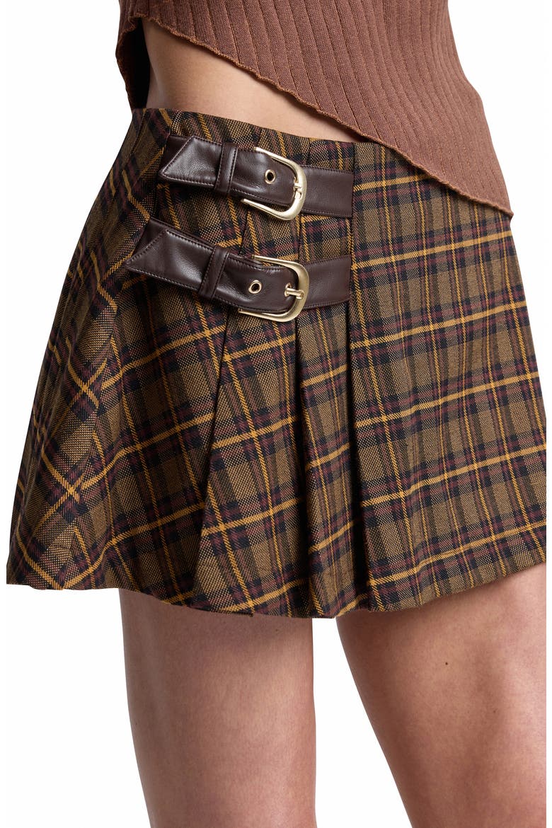 Plaid Belted Skort, Alternate, color, RETRO PLAID
