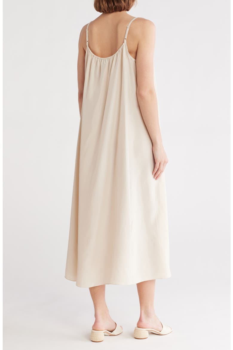Cami Silk Maxi Dress, Alternate, color, ALMOND