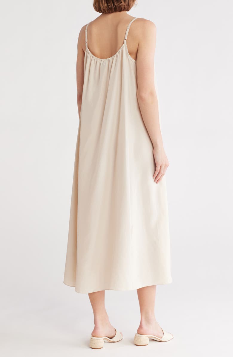 Eileen Fisher Sequined Cami Dress – Natural Linen, Knee-Length, NWT ($248 Retail)