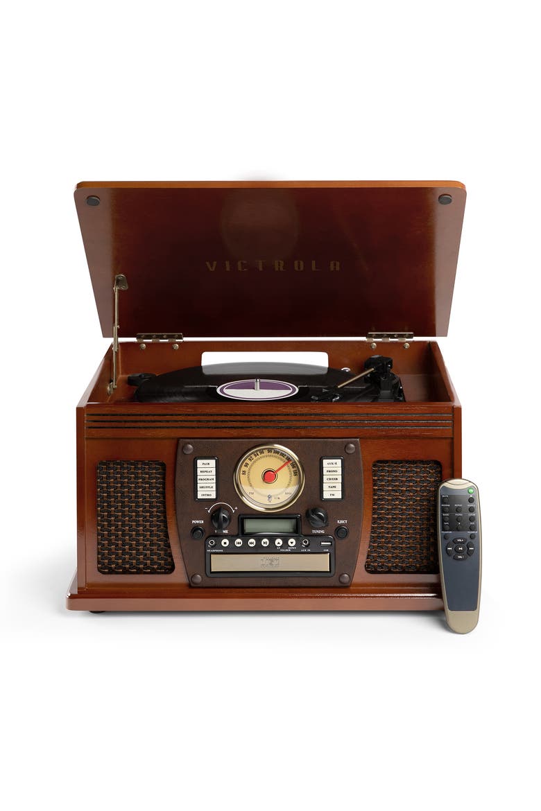 Navigator 8 in 1 Wood Record Player, Alternate, color, Mahogany