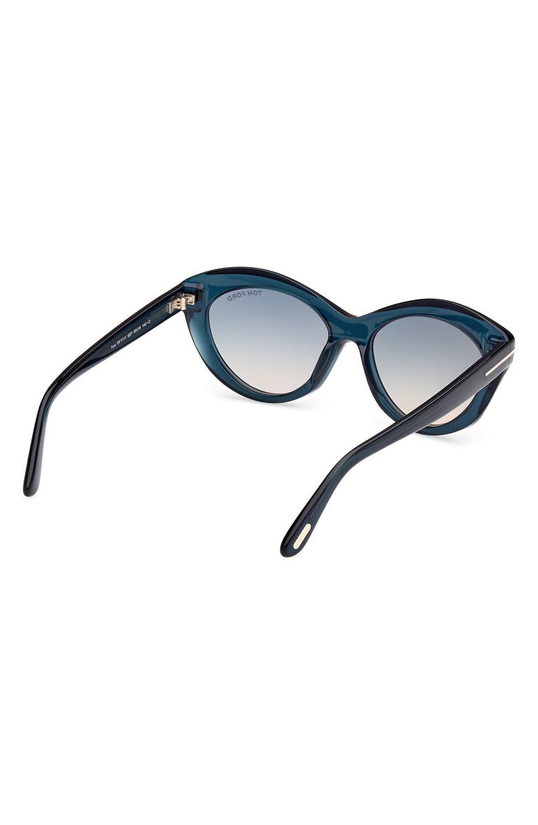 TOM FORD 55mm Gradient Oval Sunglasses, Alternate, color, Blue/ Other / Gradient Green