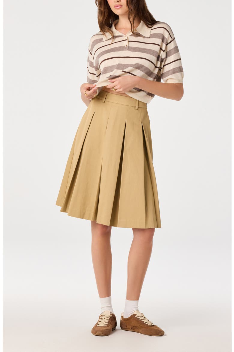 Alice Pleated Skirt, Alternate, color, KHAKI
