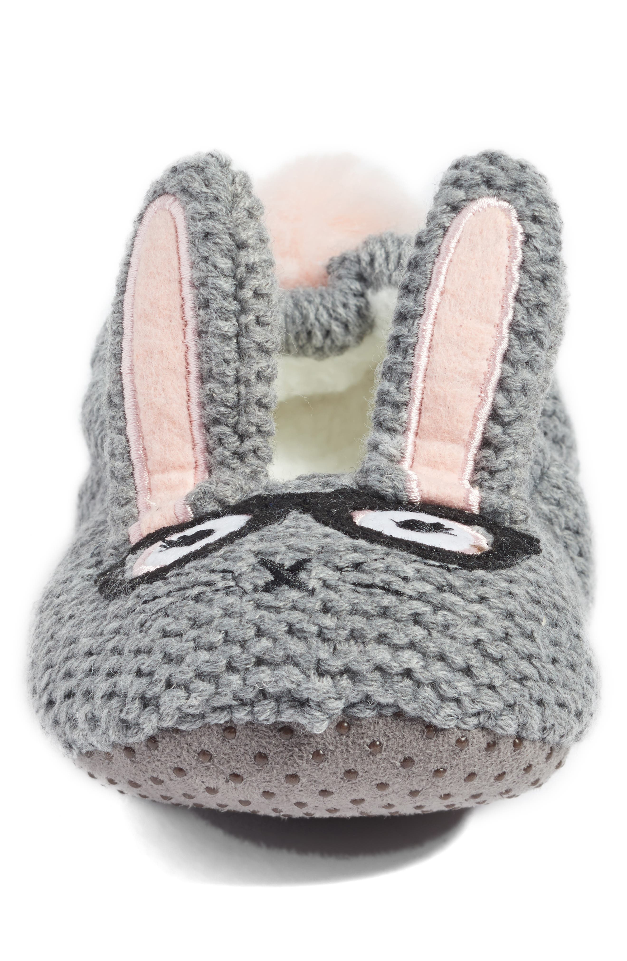 'Critter' Slipper, Alternate, color, GREY BUNNY