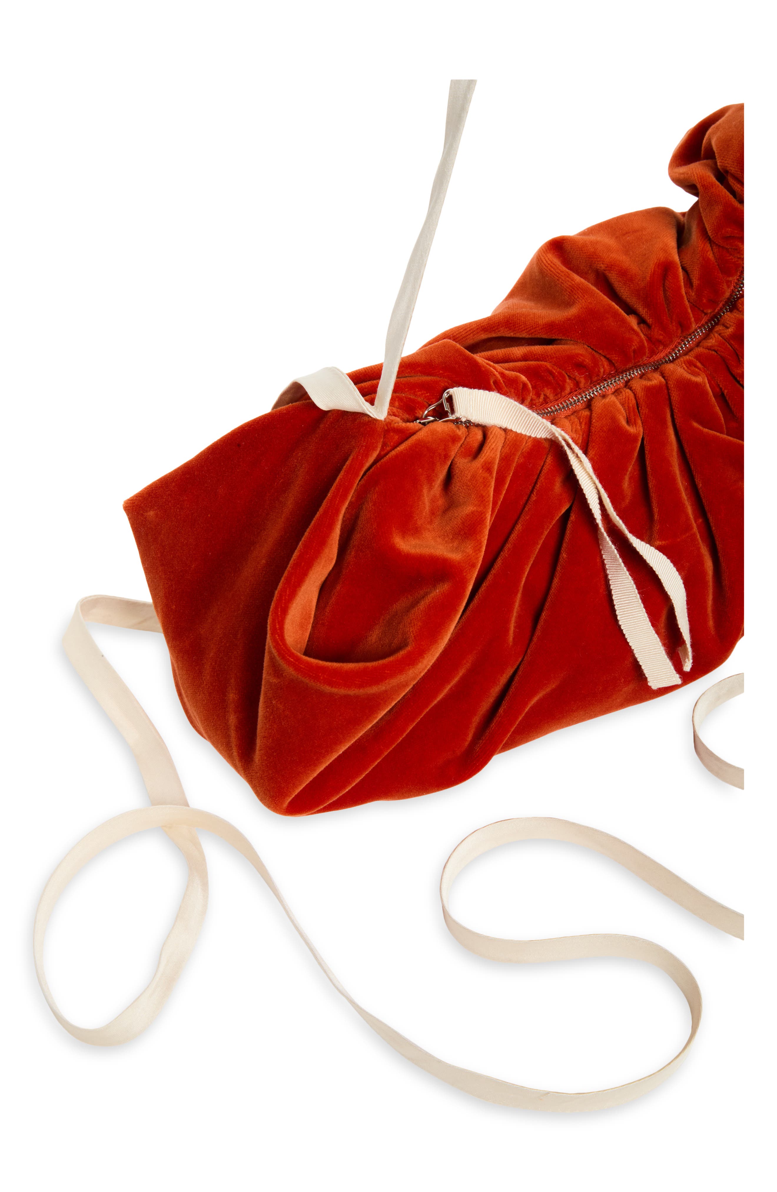 Bustle Cotton Velvet Bag, Alternate, color, DEEP PERSIMMON