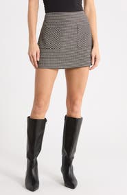Ramy Brook Molina Houndstooth Miniskirt