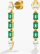 Everlee Green Emerald & Pear Lab Diamond Drop in 14K Gold