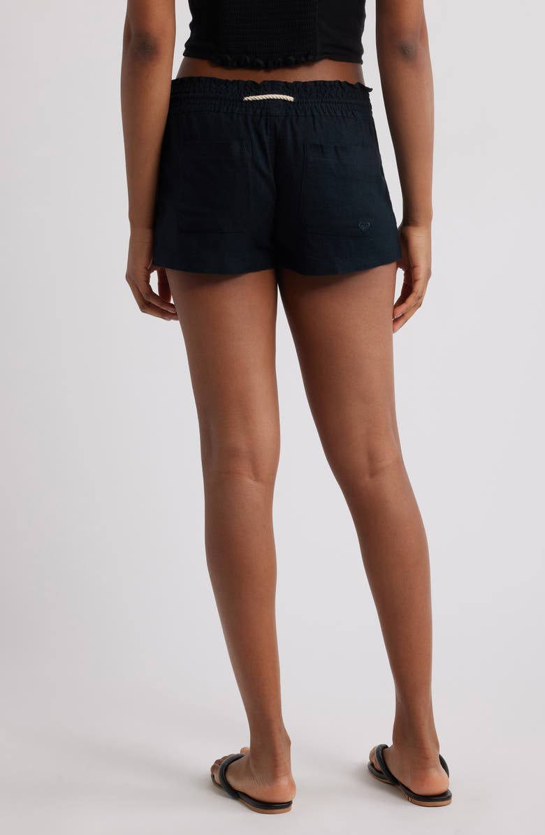 Roxy Oceanside Cotton Drawstring Shorts, Alternate, color, Anthracite