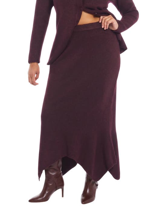 Intarsia Knit Trumpet Maxi Skirt (plus)