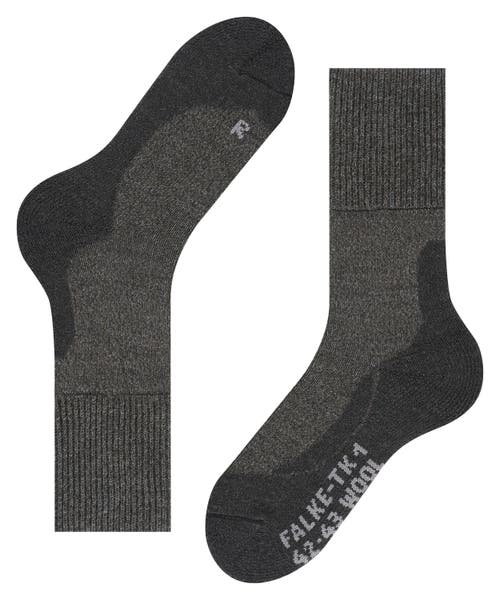 Falke Tk1 Adventure Wool Hiking Socks In Gray