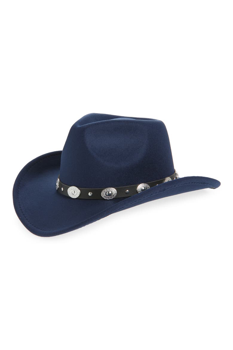 Embellished Western Cowboy Hat, Main, color, NAVY