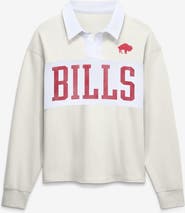FANATICS Women's Fanatics Cream Buffalo Bills Heritage Play Action Rugby Long Sleeve Polo