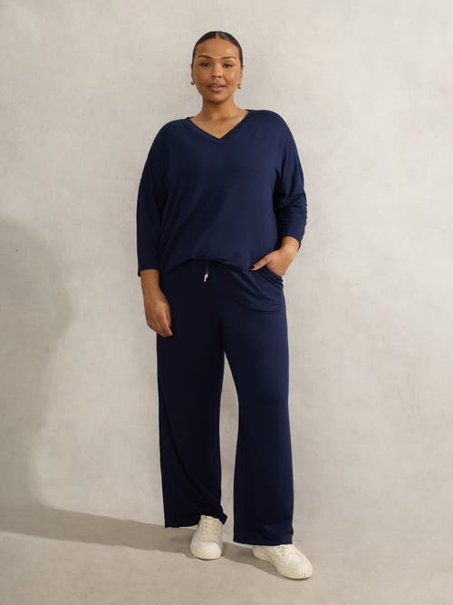 Live Unlimited Supersoft 3/4 Sleeve Top In Blue
