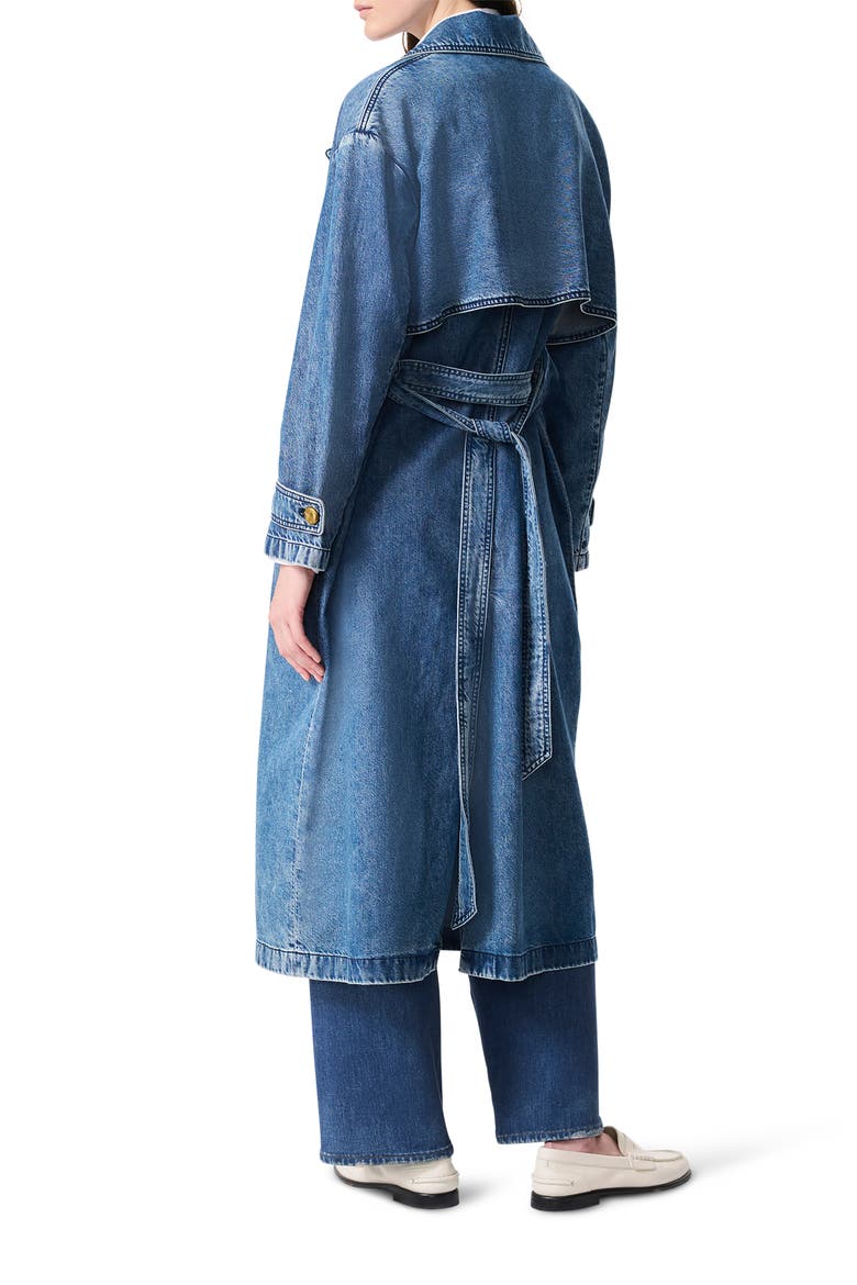 Alora Featherweight Denim Trench Coat, Alternate, color, BEEKMAN