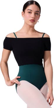 CAPEZIO Ribbed Knit Cropped Sweater