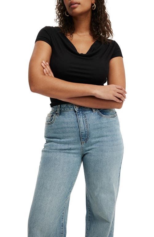 Cotton On Curvy Stretch Wide Jean In Stone Blue