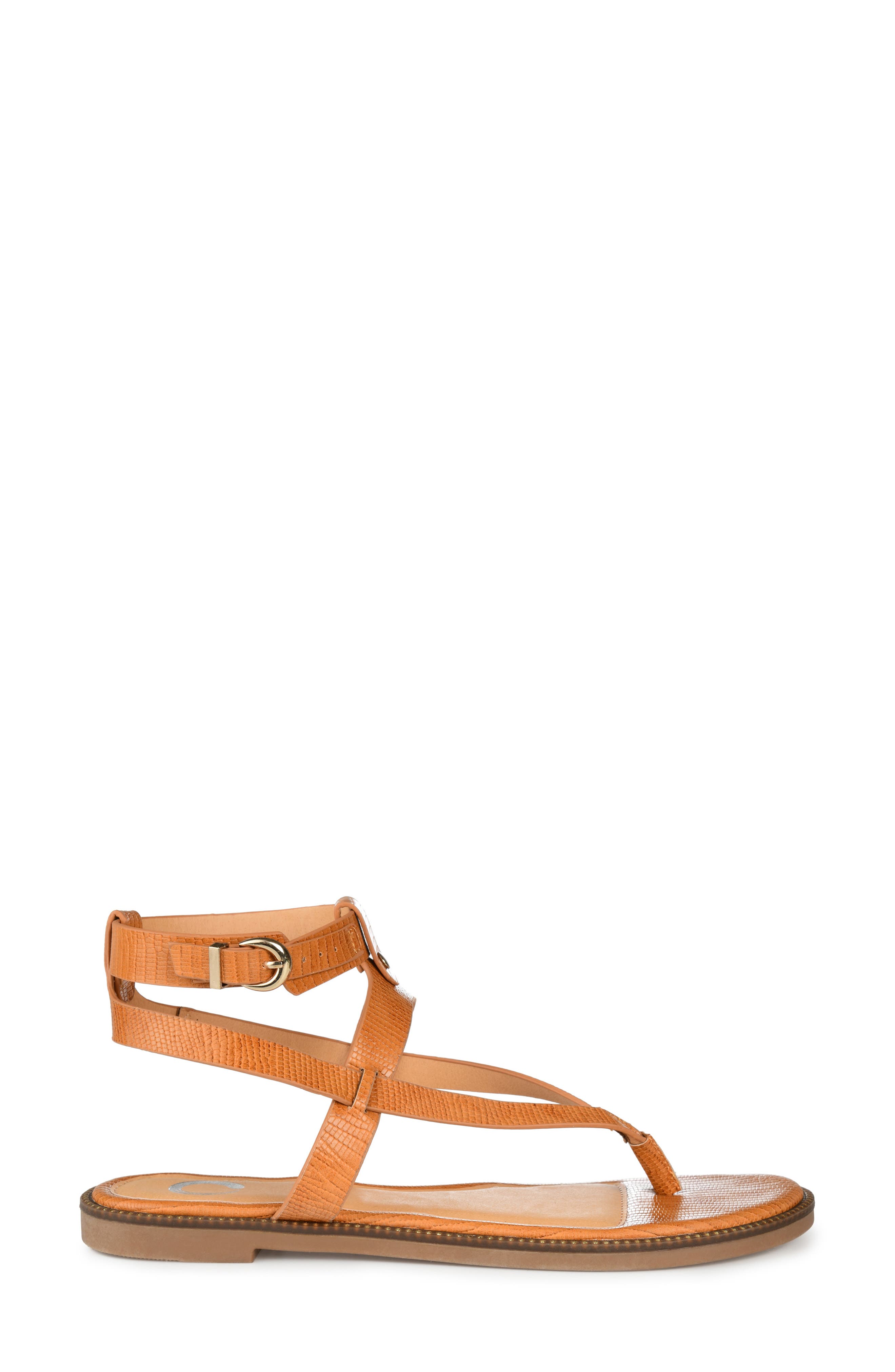 Tangie Snake Embossed Strappy Sandal, Alternate, color, TAN