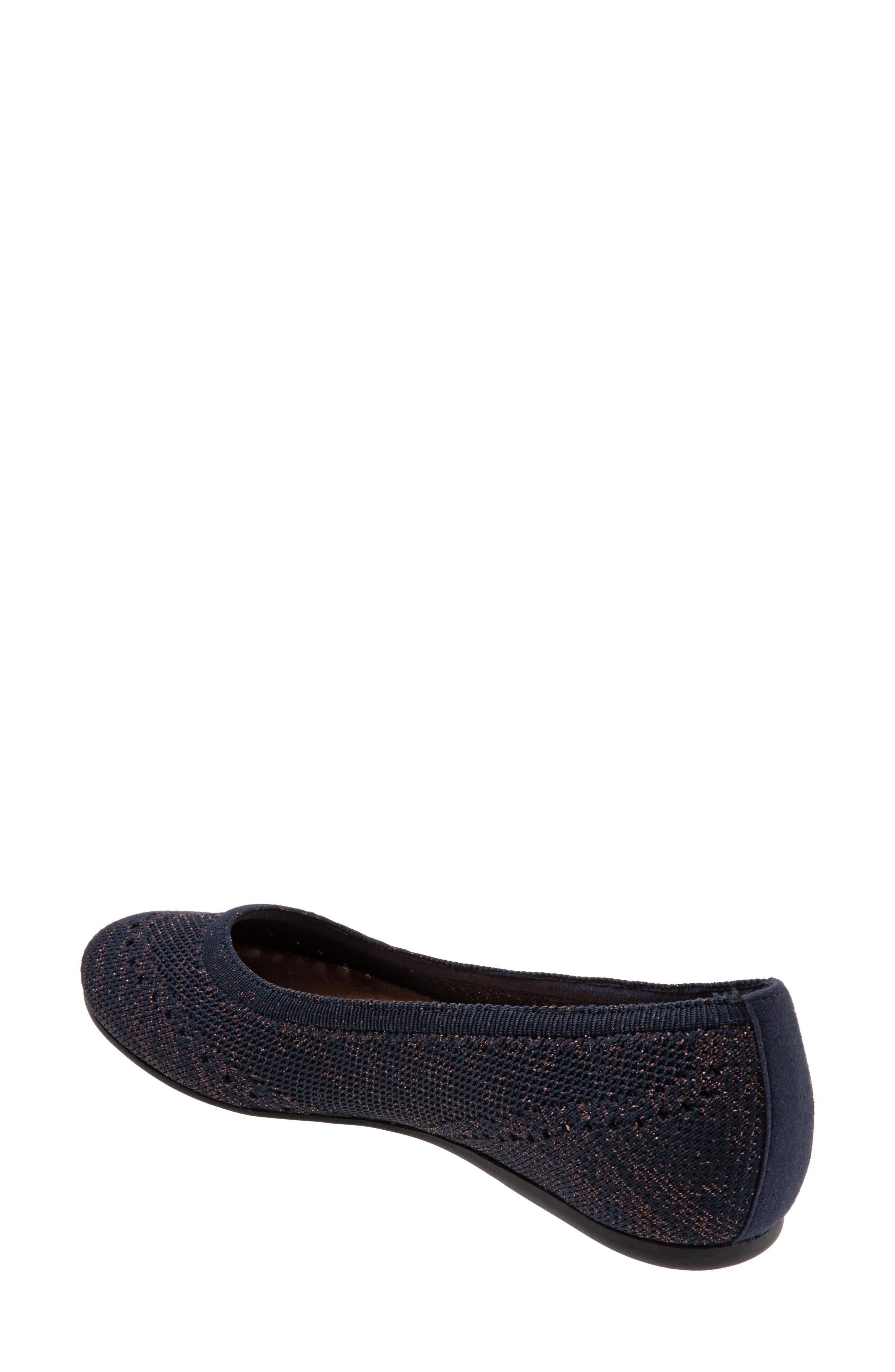 Santorini Flat, Alternate, color, NAVY KNIT FABRIC