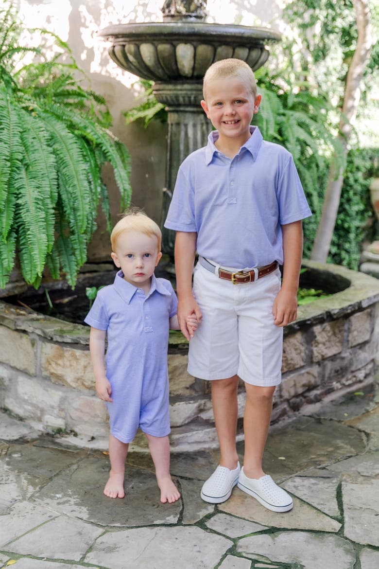 Tripp Boys' Polo Shortall, Alternate, color, Blue Stripes