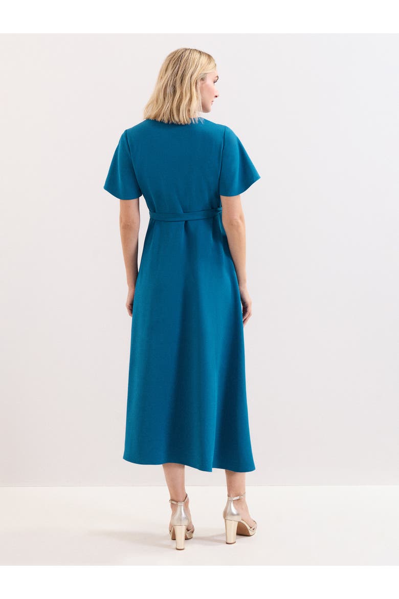 Julissa Short Sleeve Wrap Dress, Alternate, color, Blue