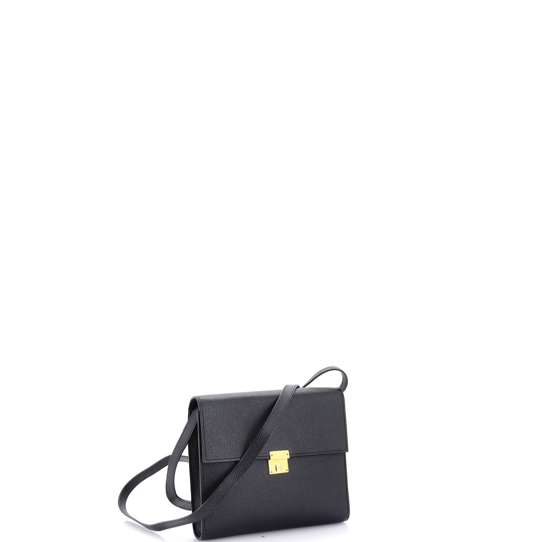 Pre-Owned Hermes Clic Wallet on Strap Epsom 16, Alternate, color, Noir